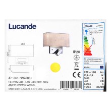 Lucande - LED vägglampa VIRVE 1XLED/13,4W/230V + 1xLED/3,4W/230V
