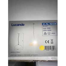 Lucande - Ljuskrona med textilsladd LOURENCO 3xE27/60W/230V