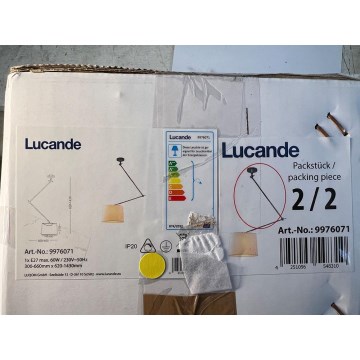 Lucande - Ljuskrona på stång JOLLA 1xE27/60W/230V