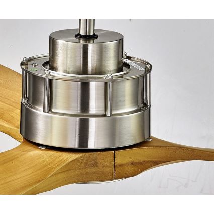 Lucci air 210506 - Takfläkt AIRFUSION AKMANI paulownia/brun + fjärrkontroll