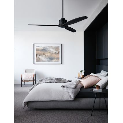 Lucci air 210508 - Takfläkt AIRFUSION AKMANI paulownia/svart + fjärrkontroll