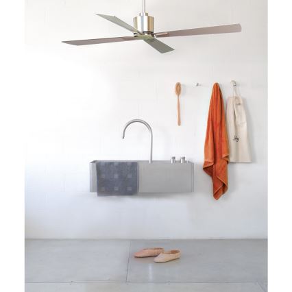 Lucci Air 210520 - Takfläkt AIRFUSION CLIMATE trä/matt krom + fjärrkontroll