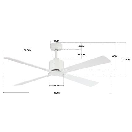 Lucci Air 210521 - Takfläkt AIRFUSION CLIMATE trä/vit + fjärrkontroll