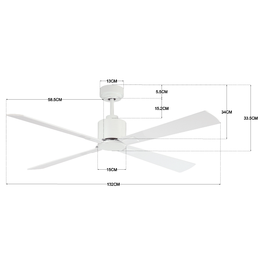 Lucci Air 210521 - Takfläkt AIRFUSION CLIMATE trä/vit + fjärrkontroll