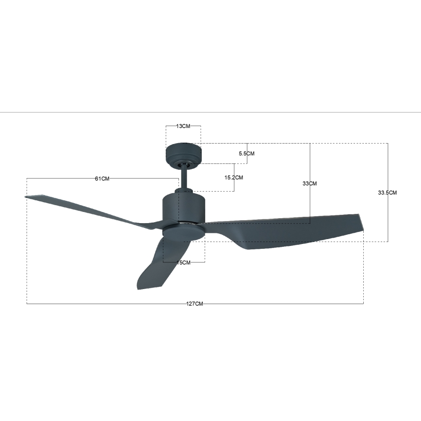 Lucci Air 210527 - Takfläkt AIRFUSION CLIMATE II svart + fjärrkontroll