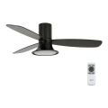 Lucci Air 210662 - LED Dimbar takfläkt FLUSSO 1xGX53/18W/230V trä/svart + fjärrkontroll
