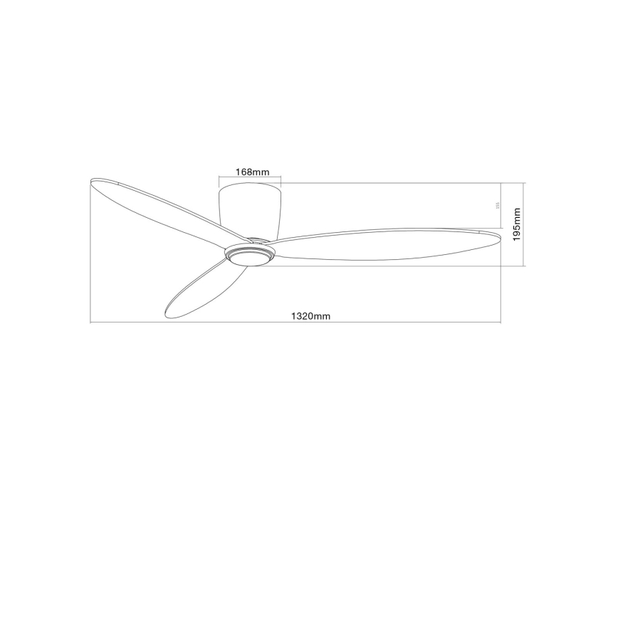 Lucci Air 212870 - Takfläkt AIRFUSION RADAR trä/vit + fjärrkontroll