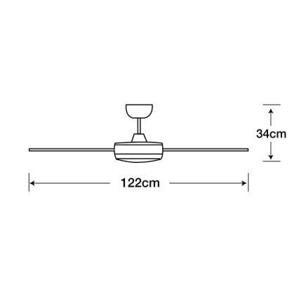 Lucci air 212898 - LED Dimbar takfläkt MOONAH 1xGX53/21W/230V vit + fjärrkontroll