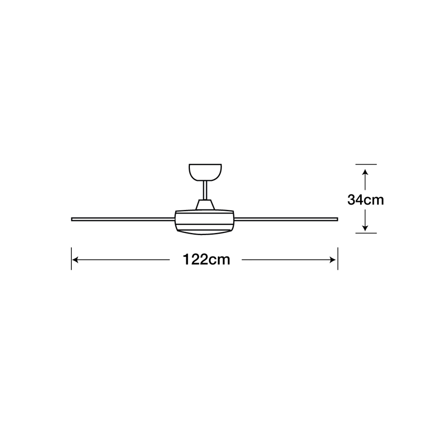 Lucci air 212898 - LED Dimbar takfläkt MOONAH 1xGX53/21W/230V vit + fjärrkontroll