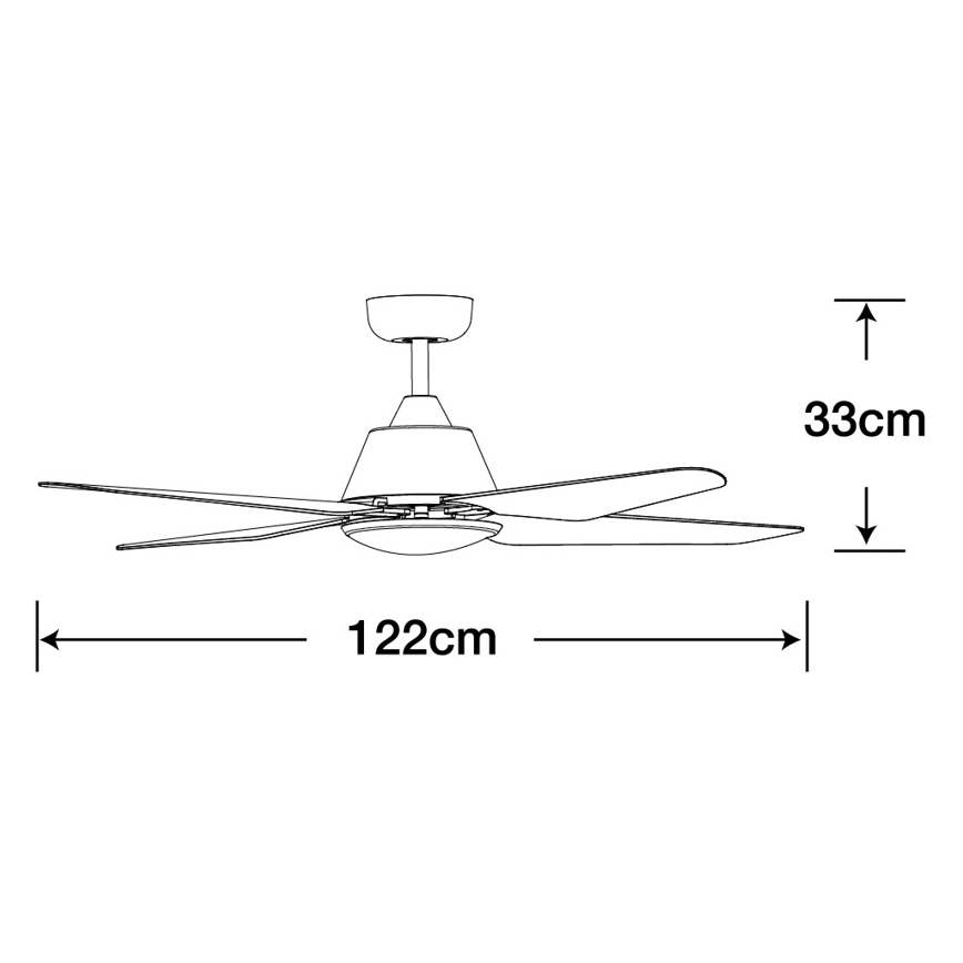 Lucci Air 212998 - LED Takfläkt ARIA LED/18W/230V svart + fjärrkontroll
