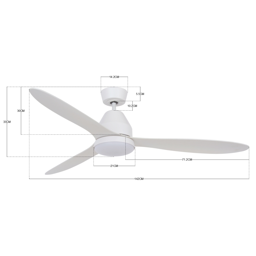 Lucci air 213043 - LED Takfläkt WHITEHAVEN GX53/17W/230V vit + fjärrkontroll