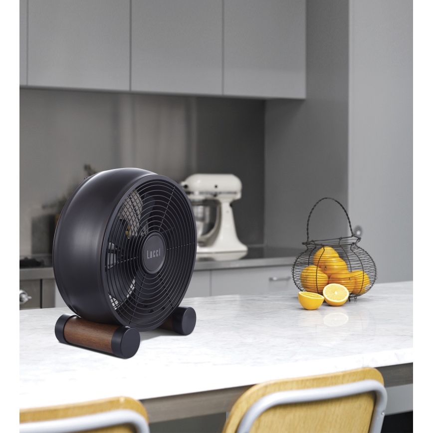 Lucci air 213121 - Bordfläkt BREEZE, brun, Ø 28 cm