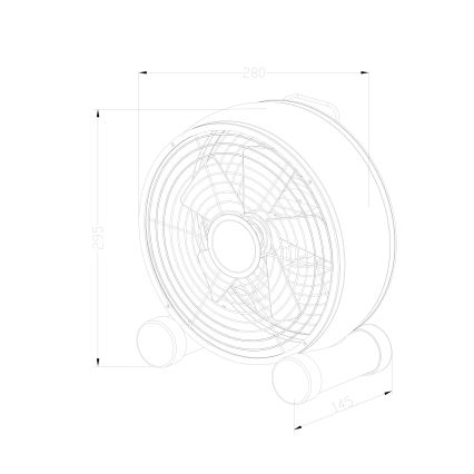 Lucci air 213121 - Bordfläkt BREEZE, brun, Ø 28 cm