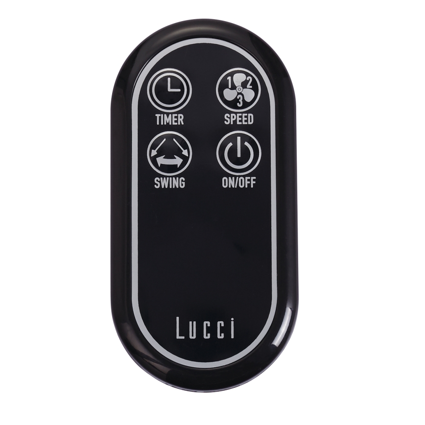 Lucci air 213124 - Väggfläkt BREEZE 55W/230V svart + fjärrkontroll