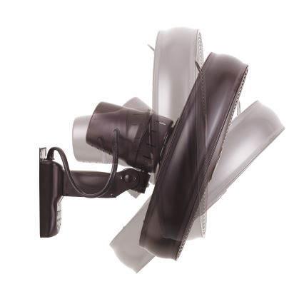 Lucci air 213125 - Väggfläkt BREEZE 55W/230V svart/brun + fjärrkontroll