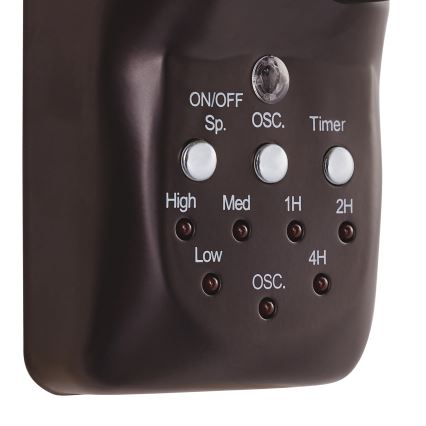 Lucci air 213125 - Väggfläkt BREEZE 55W/230V svart/brun + fjärrkontroll