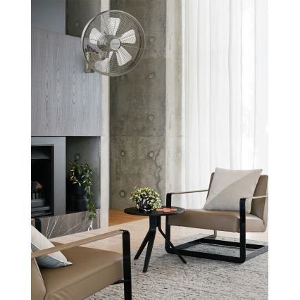 Lucci air 213126 - Väggfläkt BREEZE 55W/230V matt krom + fjärrkontroll