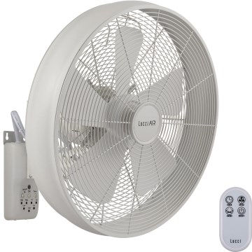 Lucci Air 213128EU - Väggmonterad fläkt BREEZE 55W/230V vit, Ø 46 cm + fjärrkontroll