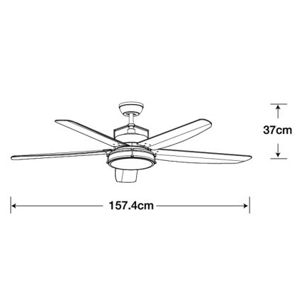 Lucci air 213176-LED Dimbart takfläkt LOUISVILLE 1xGX53/18W/230V trä/vit + fjärrkontroll