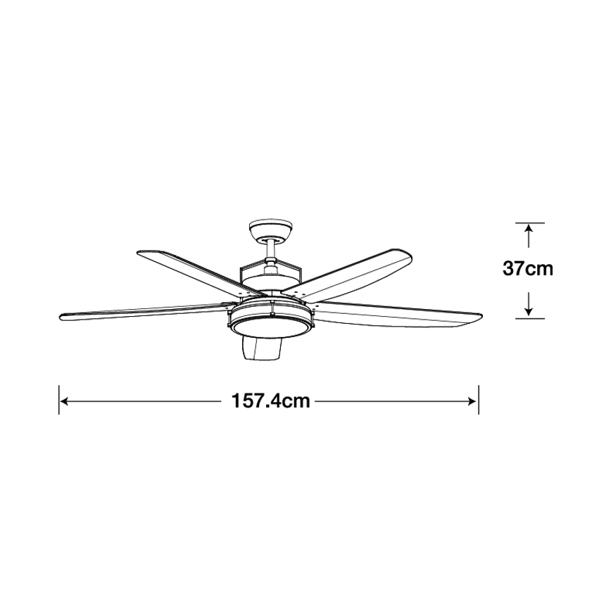 Lucci air 213176-LED Dimbart takfläkt LOUISVILLE 1xGX53/18W/230V trä/vit + fjärrkontroll