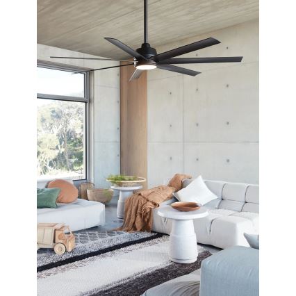 Lucci Air 21318349 - LED Dimbar takfläkt ATLANTA 1xGX53/12W/230V diameter 142 cm svart + fjärrkontroll