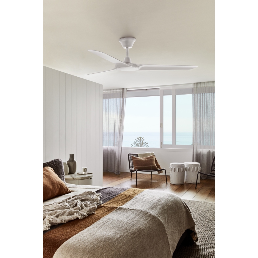 Lucci Air 21321549 - Takfläkt ABYSS Ø 142 cm IP66 vit + fjärrkontroll