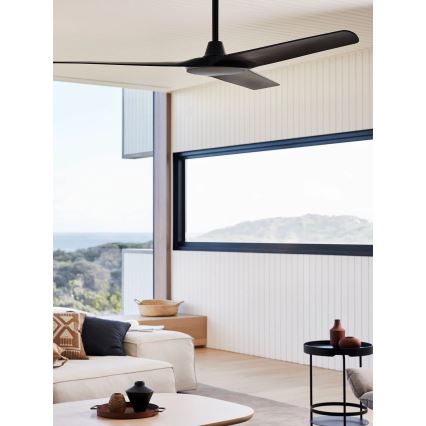 Lucci Air 21321649 - Takfläkt ABYSS diameter 142 cm IP66 svart + fjärrkontroll