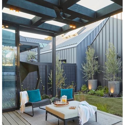 Lucci Air 21321649 - Takfläkt ABYSS diameter 142 cm IP66 svart + fjärrkontroll