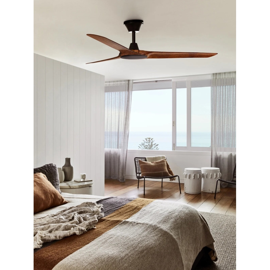 Lucci Air 21321749 - Takfläkt ABYSS Ø 142 cm IP66 brun + fjärrkontroll