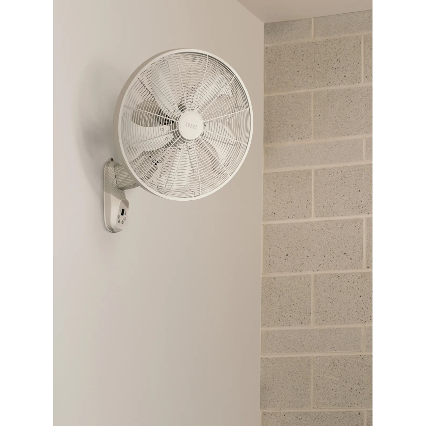 Lucci Air 21326649 - Väggfläkt GLIDE 36W/230V Ø 45 cm vit + fjärrkontroll