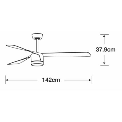 Lucci air 213280 - Takfläkt PEREGRINE 1xGX53/12W/230V vit + fjärrkontroll