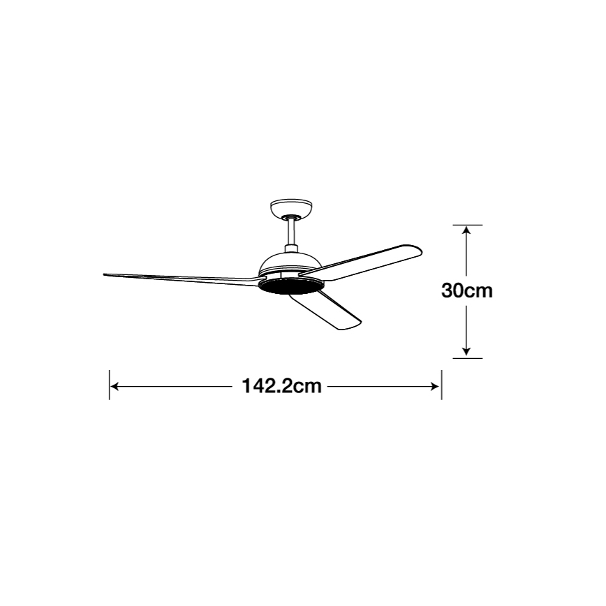 Lucci air 213301 - LED-dimbar takfläkt UNIONE 1xGX53/12W/230V brun/blank krom, diam. 142 cm + fjärrkontroll