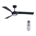 Lucci air 213358 - LED Dimbar takfläkt LINE 1xGX53/12W/230V svart + fjärrkontroll