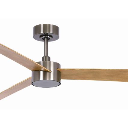 Lucci air 21610449 - LED dimbar takfläkt CLIMATE 1xGX53/12W/230V brun/glansig krom + fjärrkontroll