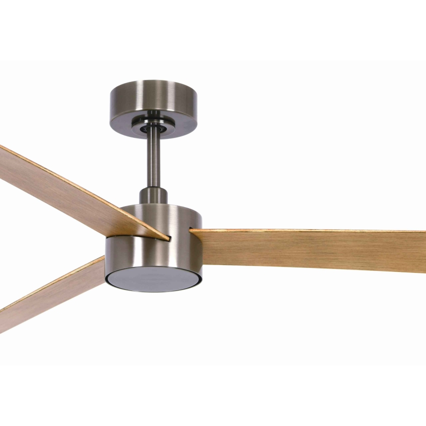 Lucci air 21610449 - LED dimbar takfläkt CLIMATE 1xGX53/12W/230V brun/glansig krom + fjärrkontroll