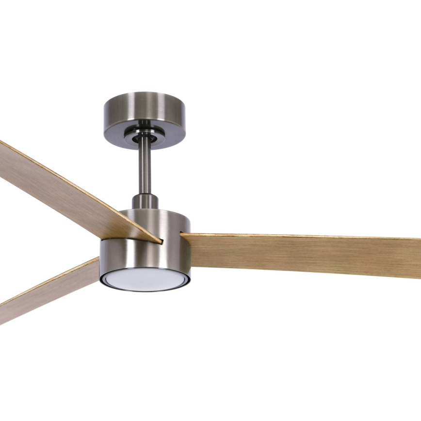 Lucci air 21610449 - LED dimbar takfläkt CLIMATE 1xGX53/12W/230V brun/glansig krom + fjärrkontroll