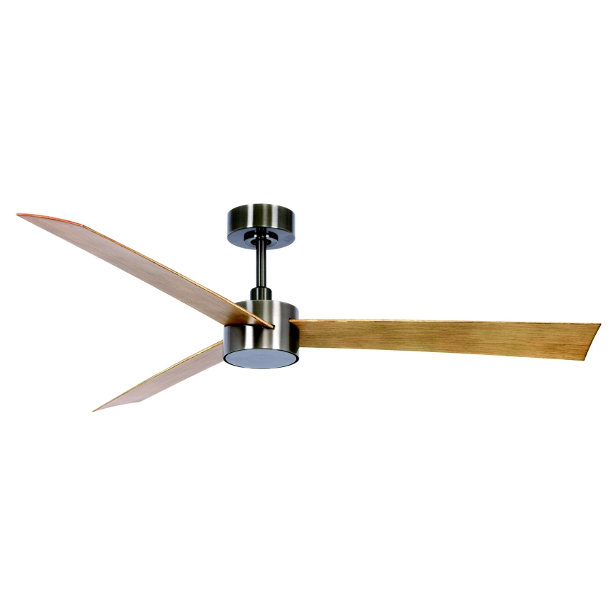 Lucci air 21610449 - LED dimbar takfläkt CLIMATE 1xGX53/12W/230V brun/glansig krom + fjärrkontroll