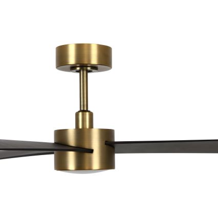 Lucci air 21610549 - LED dimbar takfläkt CLIMATE 1xGX53/12W/230V wenge/guld + fjärrkontroll