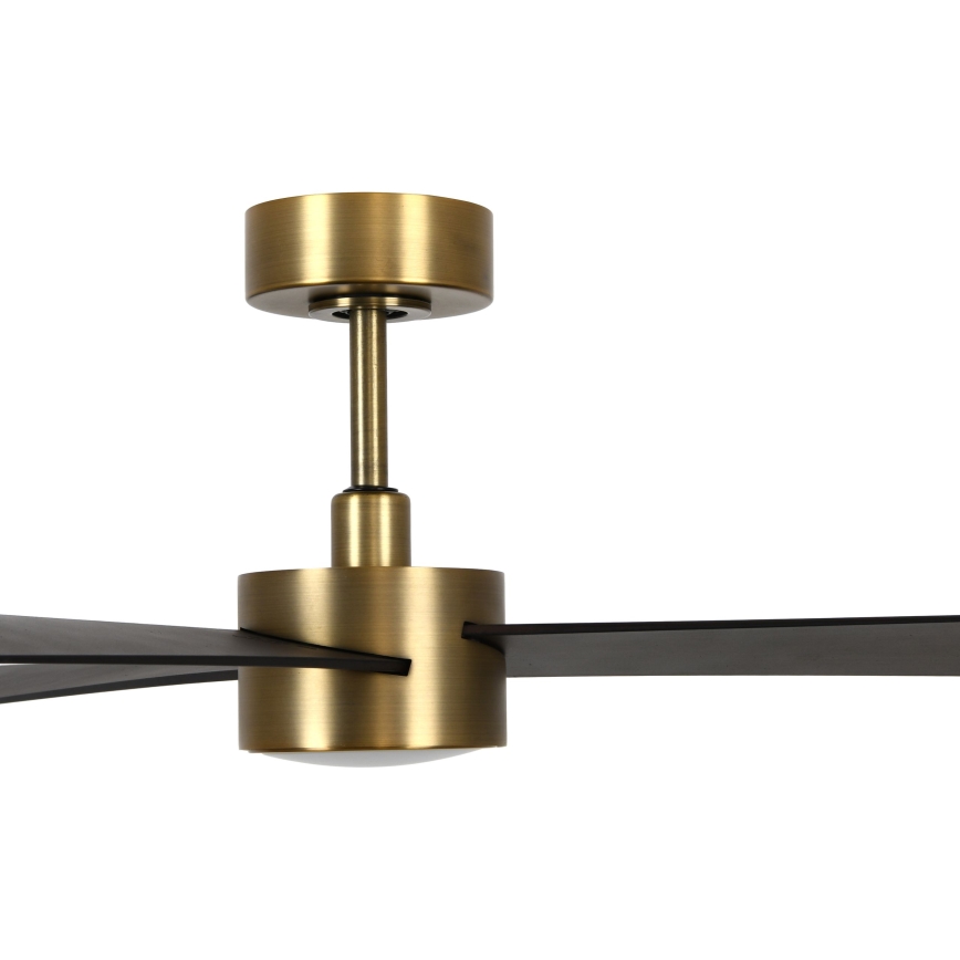 Lucci air 21610549 - LED dimbar takfläkt CLIMATE 1xGX53/12W/230V wenge/guld + fjärrkontroll