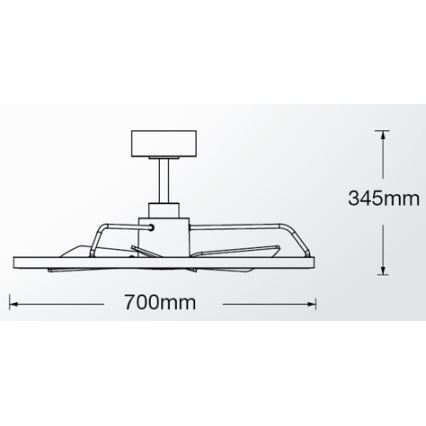 Lucci Air 21612286 - LED Dimbar takfläkt CESSNA LED/36W/230V 3000/4000/5000K vit + fjärrkontroll