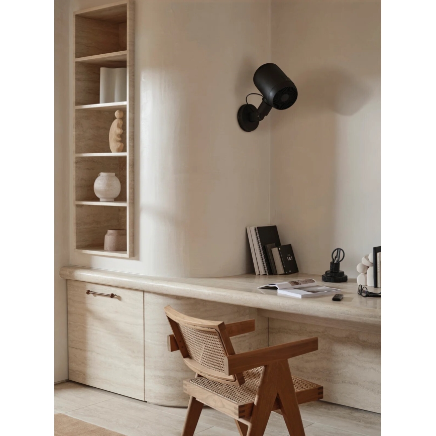 Lucci Air 21612649 - Väggfläkt JET 32W/230V svart + fjärrkontroll