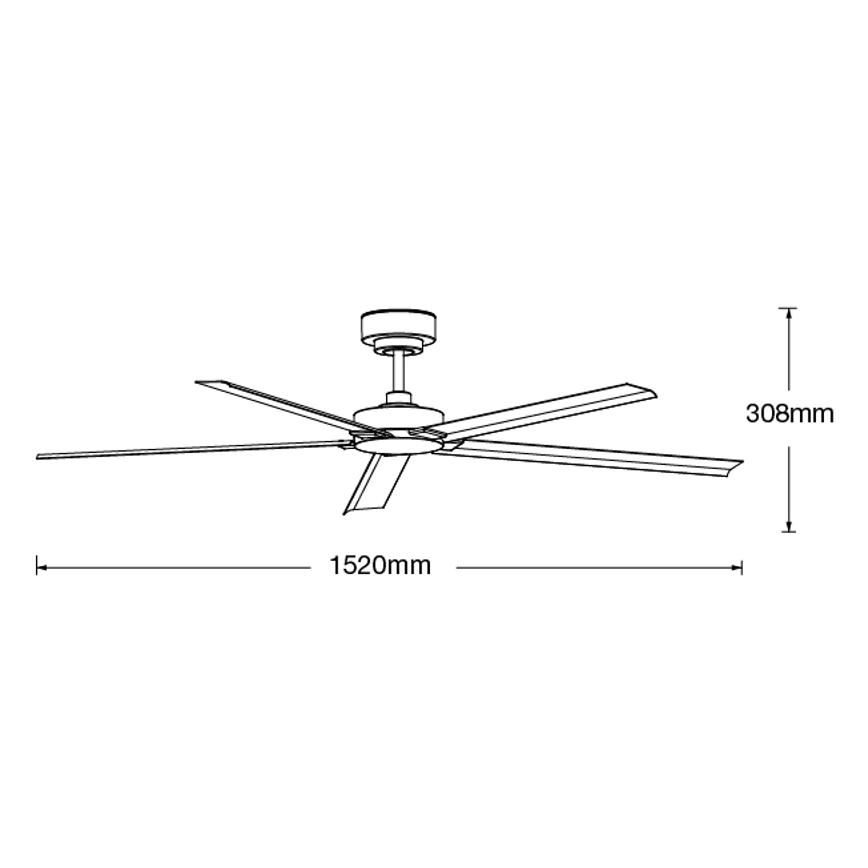 Lucci air 21616049 - Takfläkt MONZA IP55 vit + fjärrkontroll