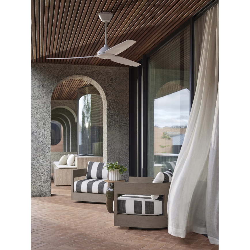 Lucci air 21616249 - Takfläkt POLIS IP55 vit + fjärrkontroll