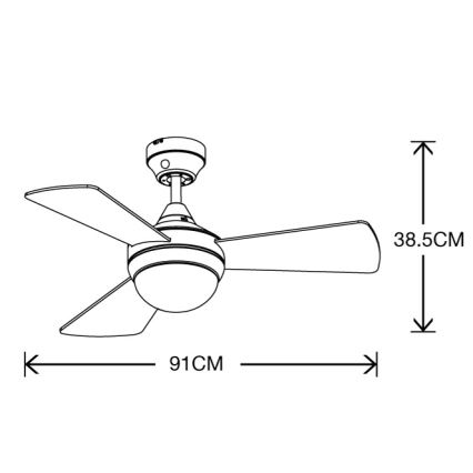 Lucci Air 512311 - Takfläkt AIRLIE HUGGER 2xE27/15W/230V trä/brun Ø 91 cm + fjärrkontroll