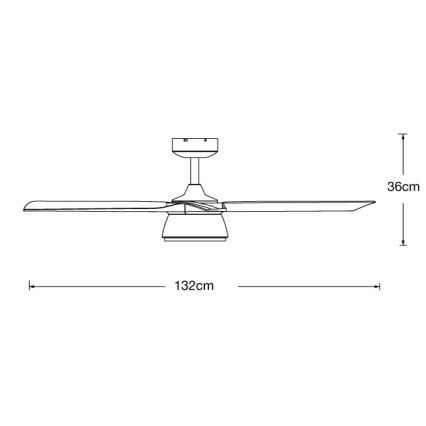 Lucci air 513072 - LED dimbar takfläkt BRONX LED/18W/230V 3000/4000/6000K svart/glansig krom + fjärrkontroll