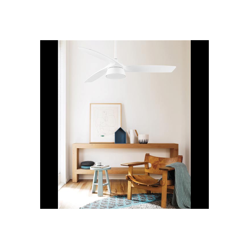 Lucci Air 513073 - LED dimmerbar takfläkt BRONX LED/18W/230V 3000/4000/6000K Ø 132 cm vit + fjärrkontroll