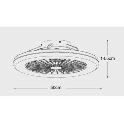 Lucci Air 513200 - LED Dimbar taklampa med fläkt OSLO LED/20W/230V 3000/4500/6500K vit + fjärrkontroll
