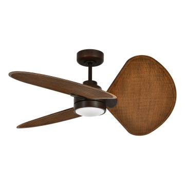 Lucci Air 51325649 - LED-dimbar takfläkt SABLE 1xGX53/12W/230V 3000/4000/5000K Ø 91,5 cm brun + fjärrkontroll