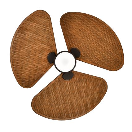 Lucci Air 51325649 - LED-dimbar takfläkt SABLE 1xGX53/12W/230V 3000/4000/5000K Ø 91,5 cm brun + fjärrkontroll