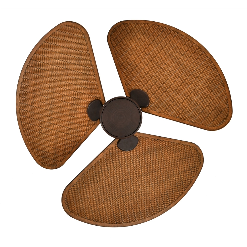 Lucci Air 51325649 - LED-dimbar takfläkt SABLE 1xGX53/12W/230V 3000/4000/5000K Ø 91,5 cm brun + fjärrkontroll